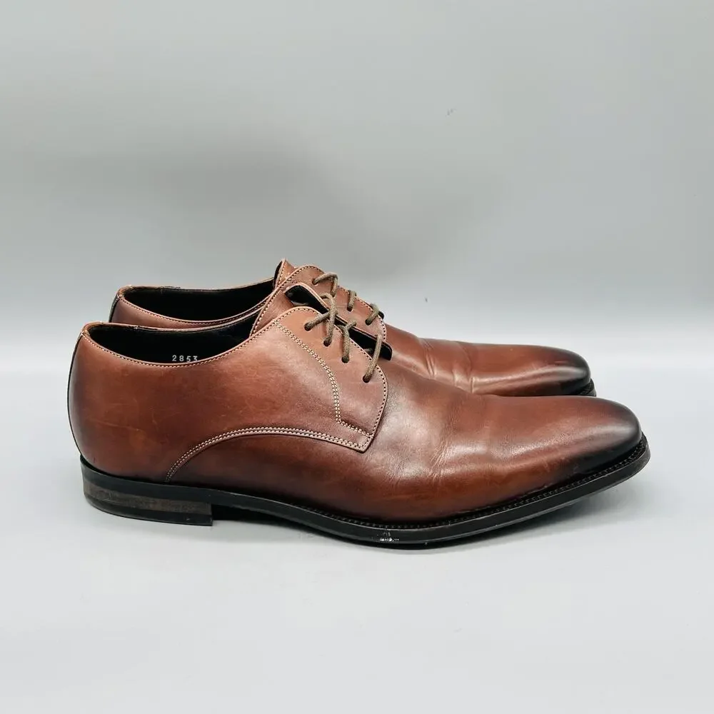 To Boot New York Shoes Mens 8.5 Brown Leather Adam Derrick Derby Oxford Dress